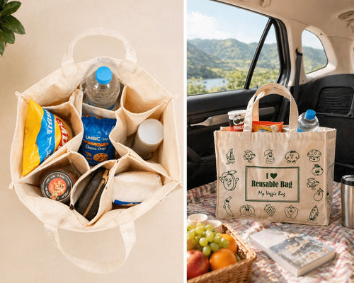 Cotton Canvas Bag with Pockets